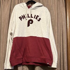 Fanatics Phillies Maroon and White Hoodie Size XXL